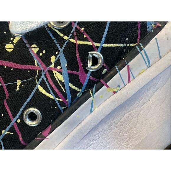 Converse splatter paint chuck taylors run star hike hi top canvas sneaker 5.5 - Picture 9 of 10